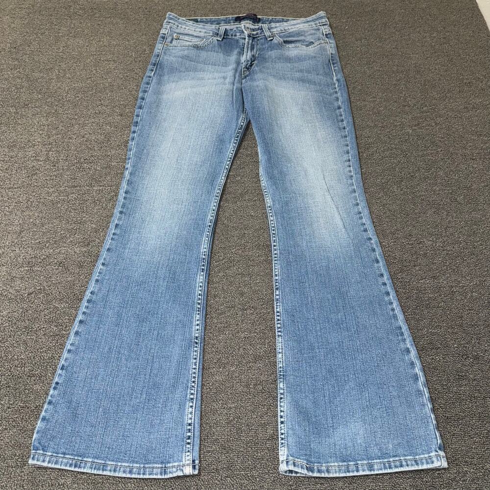 VTG Y2K Levi's Superlow 518 Jeans Flare Medium Wash Juniors Size 7 Low Rise Boho